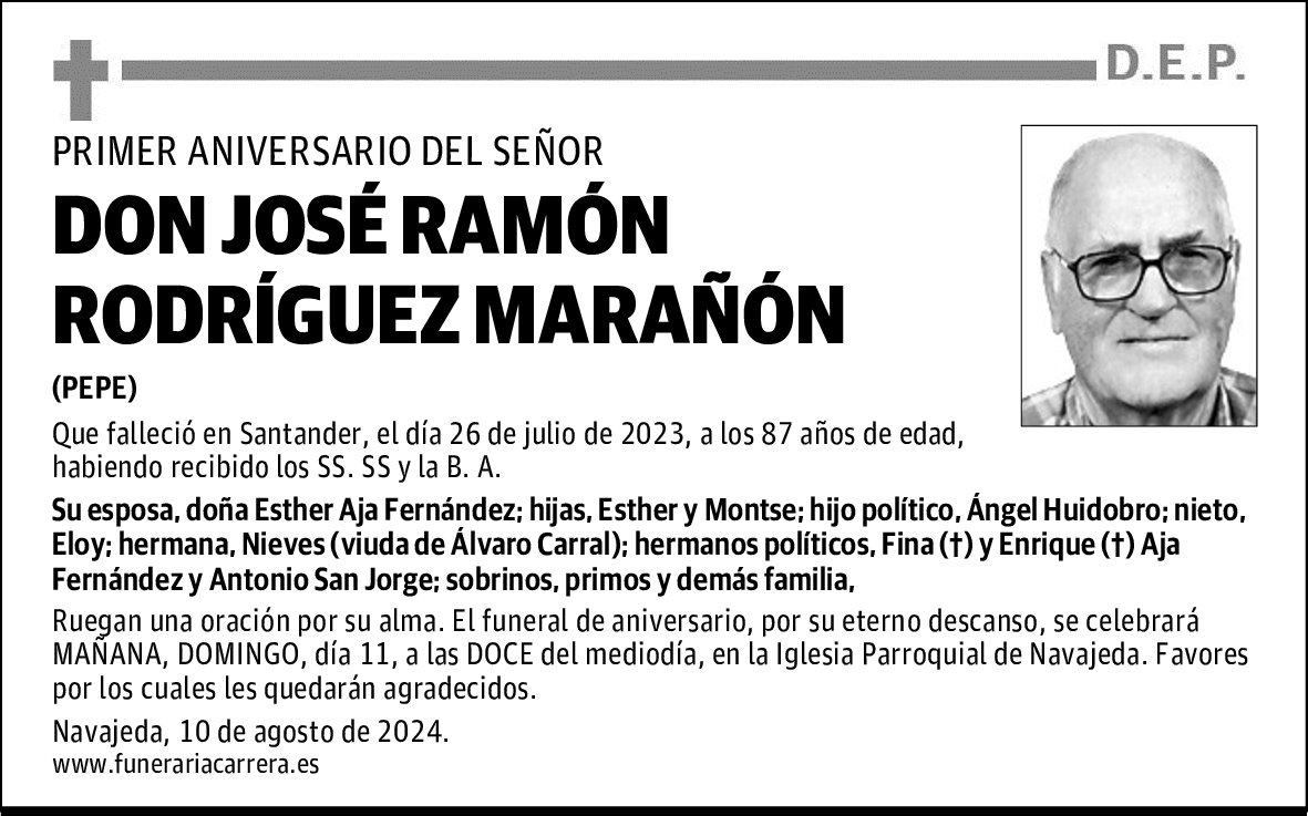 DON JOSÉ RAMÓN RODRÍGUEZ MARAÑÓN