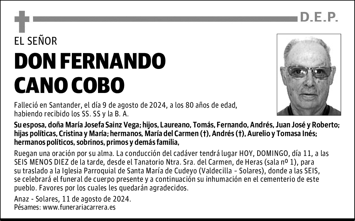 DON FERNANDO CANO COBO