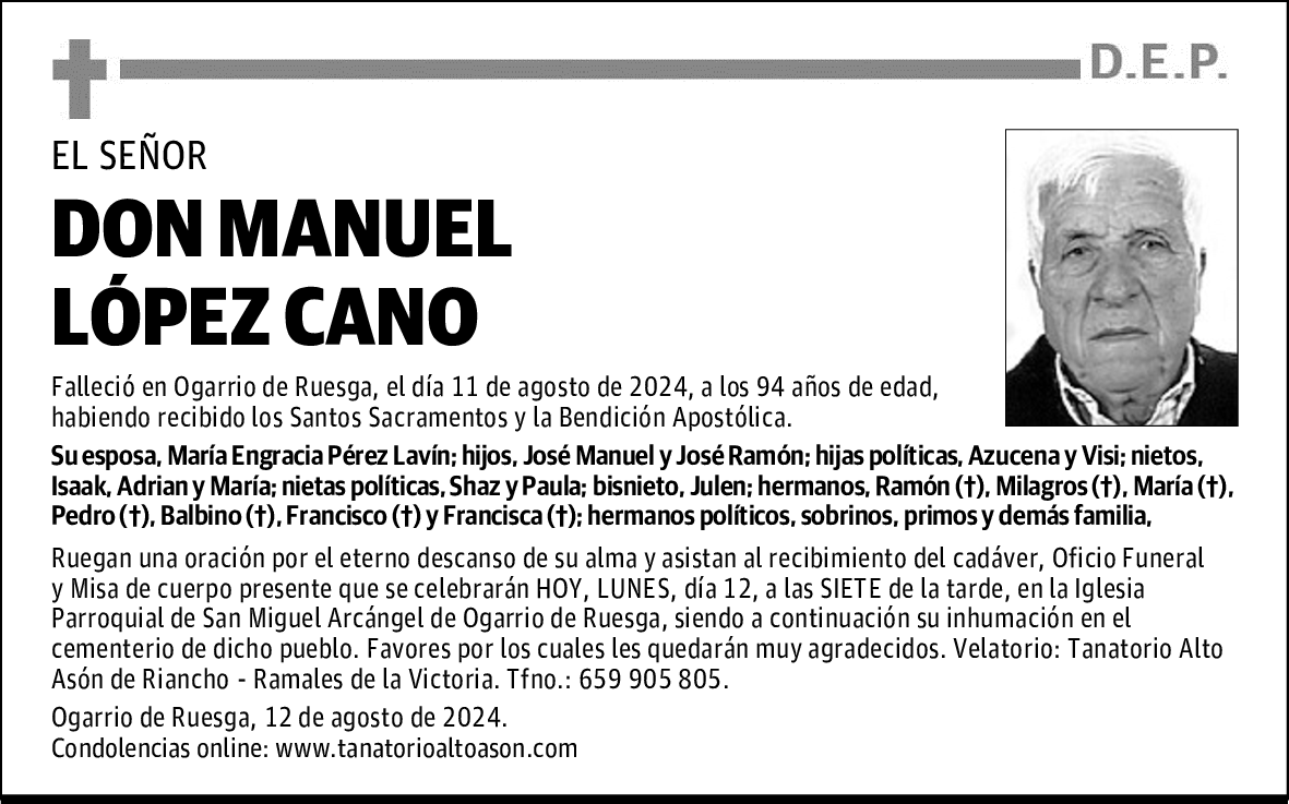 DON MANUEL LÓPEZ CANO