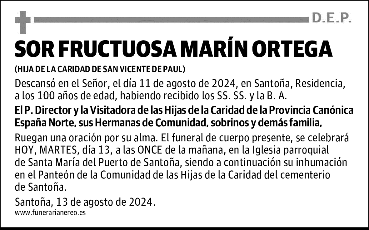 SOR FRUCTUOSA MARÍN ORTEGA
