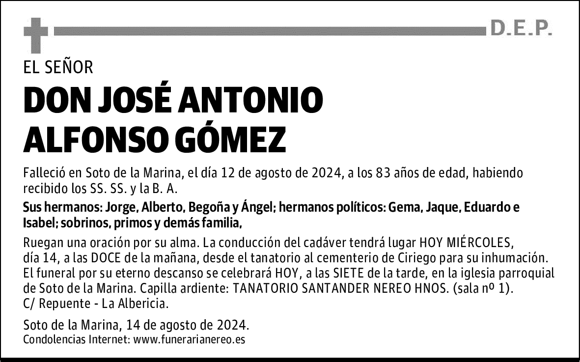 DON JOSÉ ANTONIO ALFONSO GÓMEZ