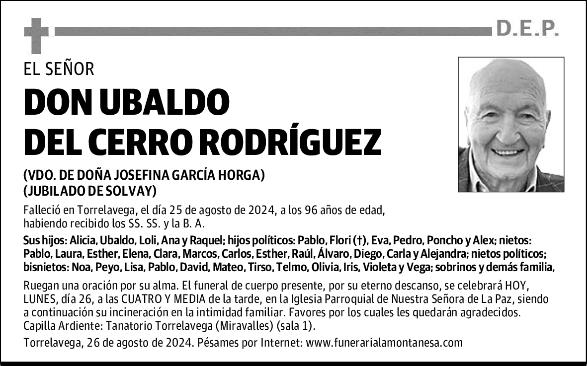 DON UBALDO DEL CERRO RODRÍGUEZ