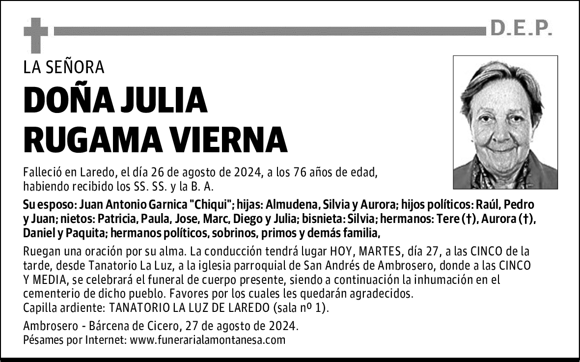 DOÑA JULIA RUGAMA VIERNA