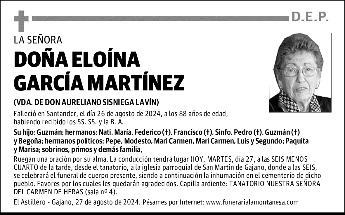 DOÑA ELOÍNA GARCÍA MARTÍNEZ