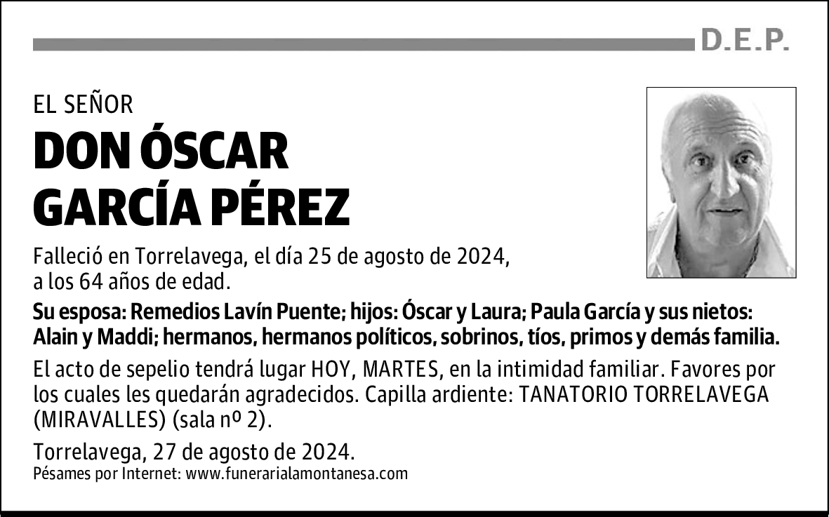DON ÓSCAR GARCÍA PÉREZ