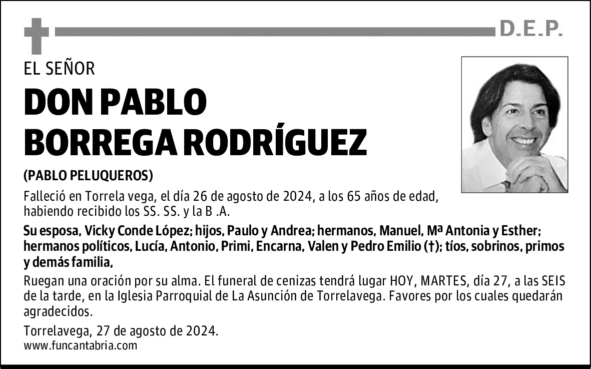 DON PABLO BORREGA RODRÍGUEZ