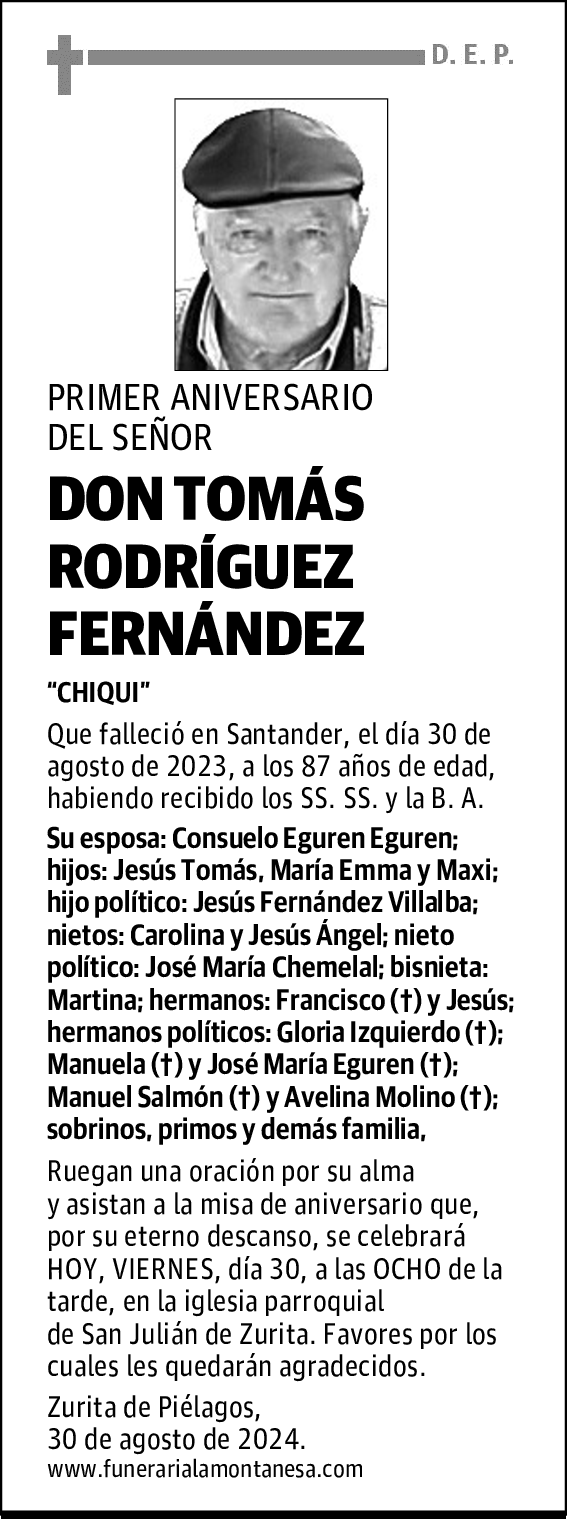 DON TOMÁS RODRÍGUEZ FERNÁNDEZ