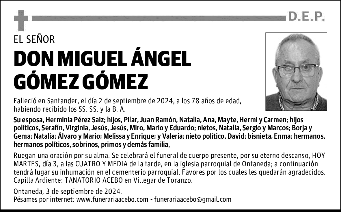 DON MIGUEL ÁNGEL GÓMEZ GÓMEZ