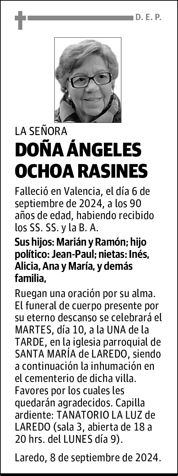 DOÑA ÁNGELES OCHOA RASINES