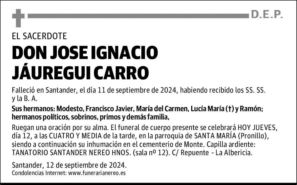 DON JOSE IGNACIO JÁUREGUI CARRO
