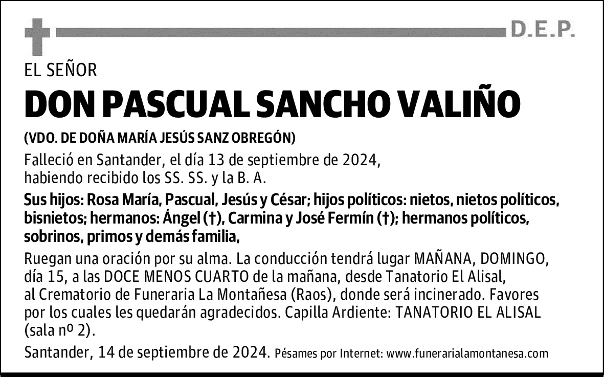 DON PASCUAL SANCHO VALIÑO