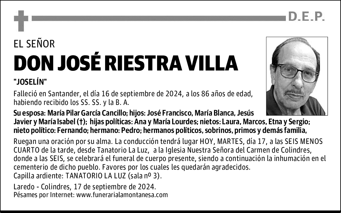 DON JOSÉ RIESTRA VILLA