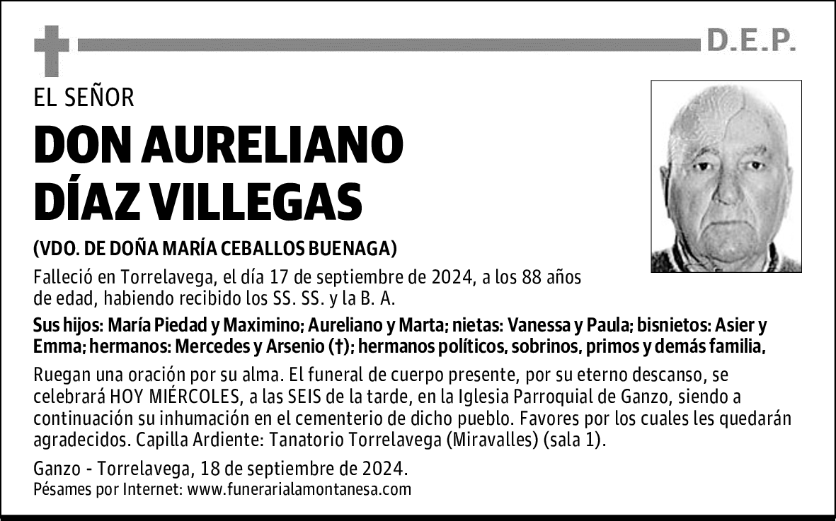 DON AURELIANO DÍAZ VILLEGAS