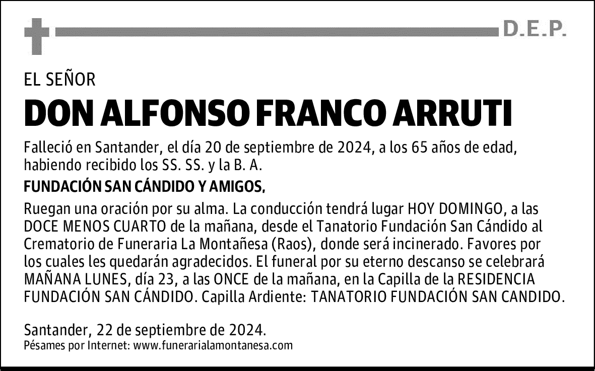 DON ALFONSO FRANCO ARRUTI