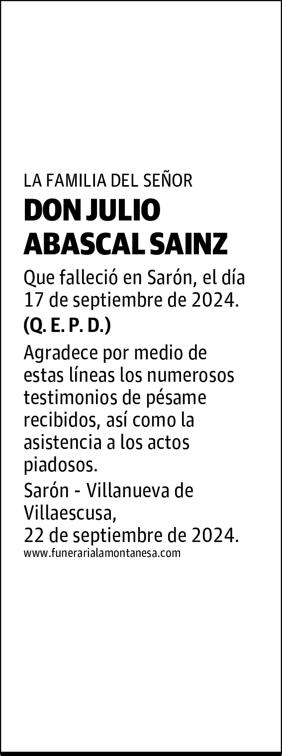 DON JULIO ABASCAL SAINZ