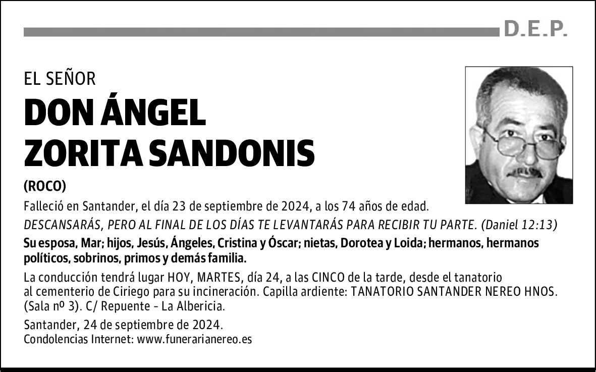 DON ÁNGEL ZORITA SANDONIS