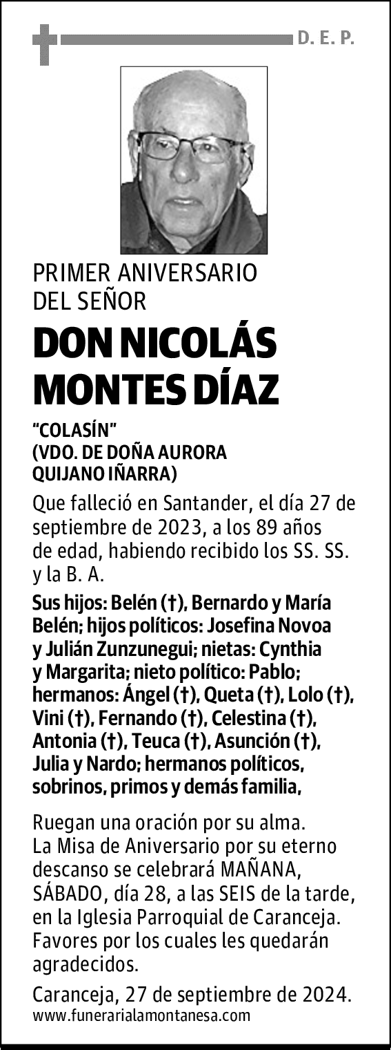 DON NICOLÁS MONTES DÍAZ