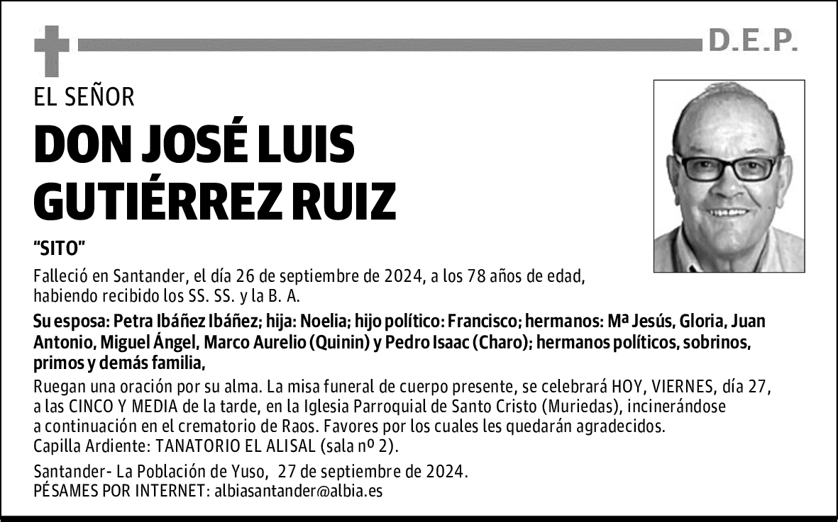 DON JOSÉ LUIS GUTIÉRREZ RUIZ
