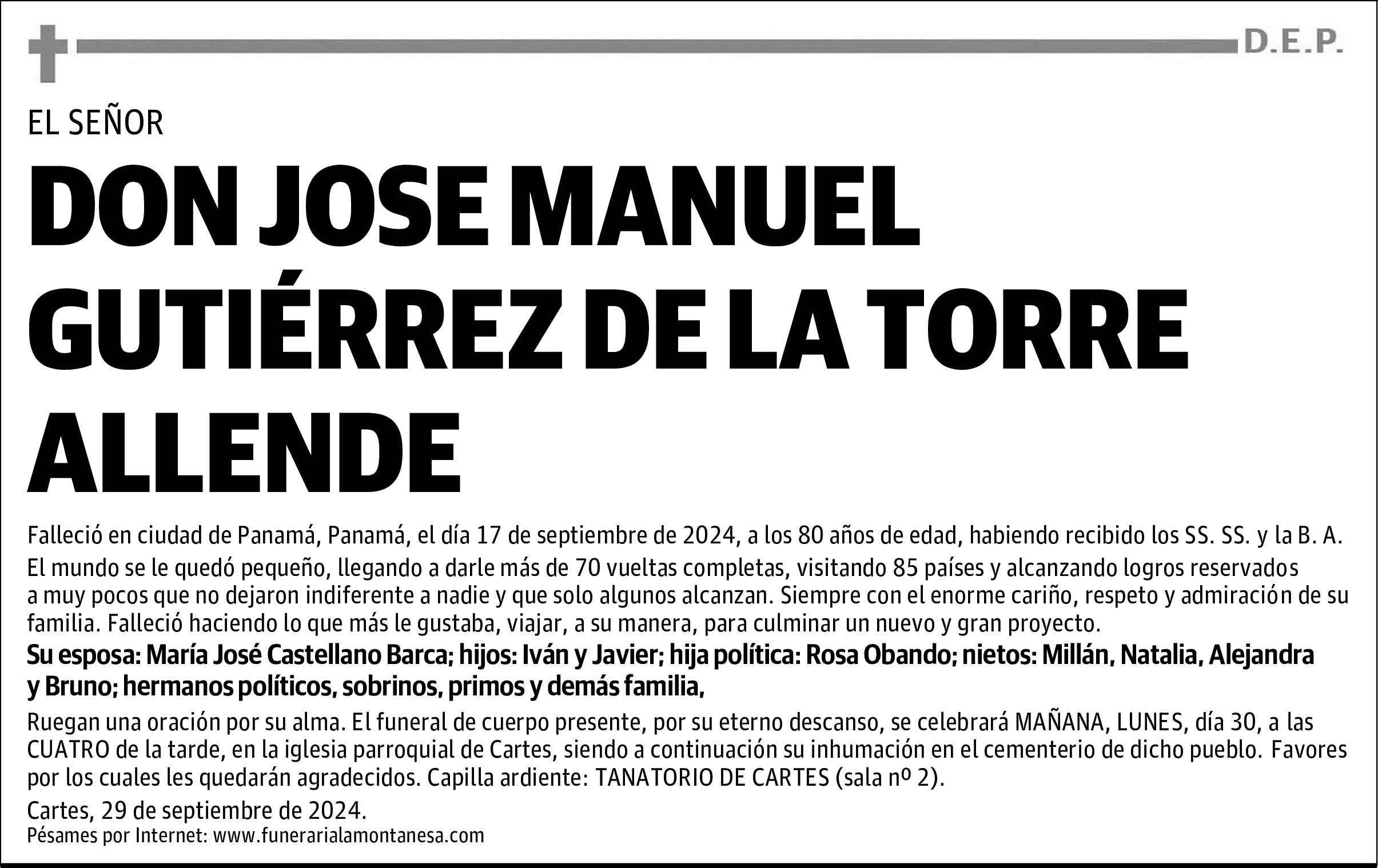 DON JOSE MANUEL GUTIÉRREZ DE LA TORRE ALLENDE