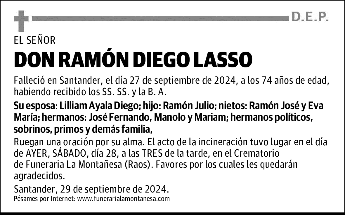 DON RAMÓN DIEGO LASSO