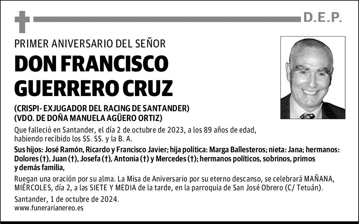 DON FRANCISCO GUERRERO CRUZ