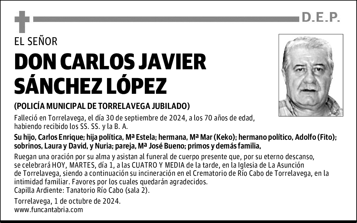 DON CARLOS JAVIER SÁNCHEZ LÓPEZ