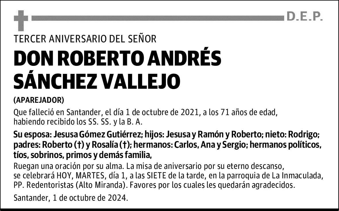 DON ROBERTO ANDRÉS SÁNCHEZ VALLEJO