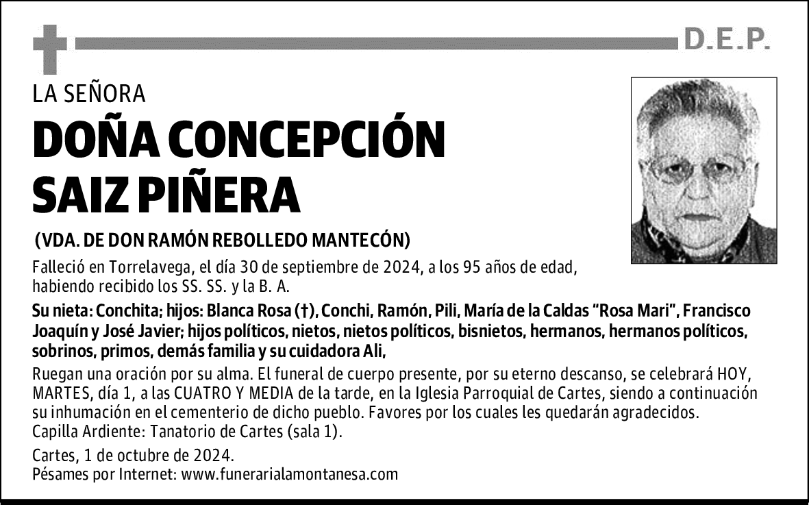 DOÑA CONCEPCIÓN SAIZ PIÑERA