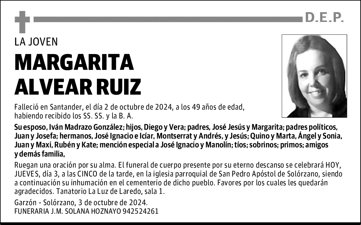MARGARITA ALVEAR RUIZ