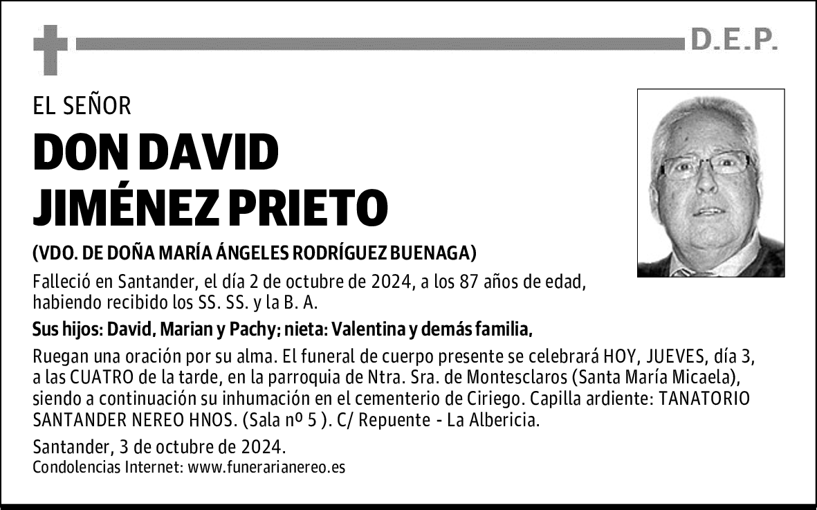 DON DAVID JIMÉNEZ PRIETO