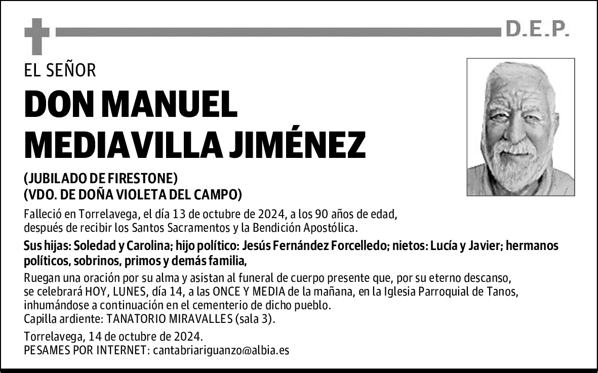 DON MANUEL MEDIAVILLA JIMÉNEZ