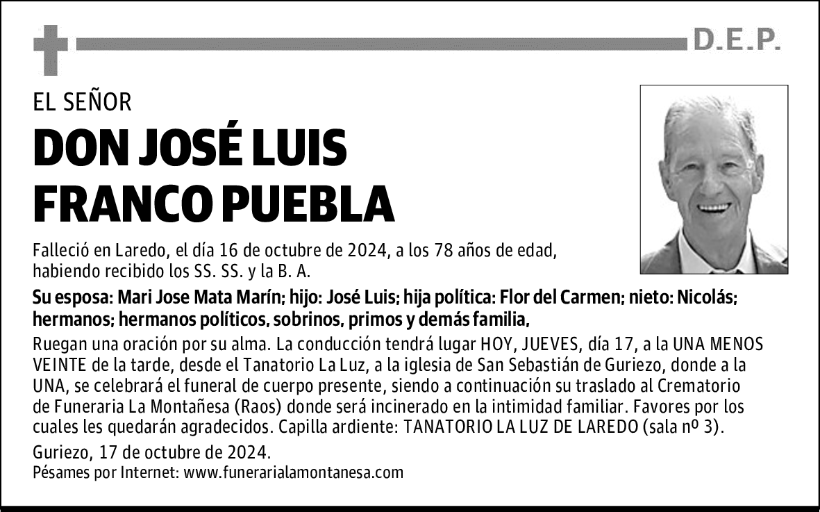 DON JOSÉ LUIS FRANCO PUEBLA