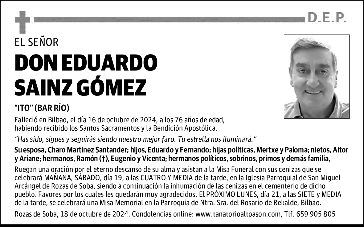DON EDUARDO SAINZ GÓMEZ