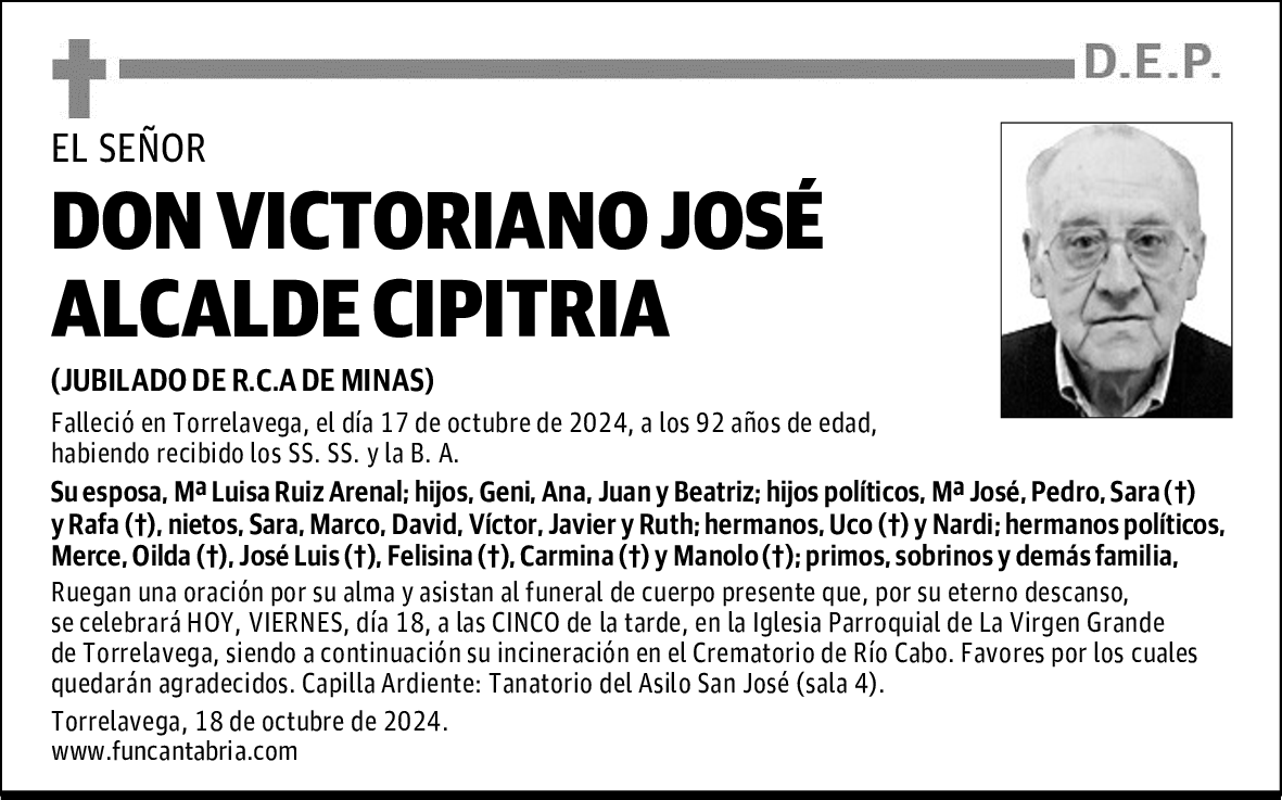DON VICTORIANO JOSÉ ALCALDE CIPITRIA