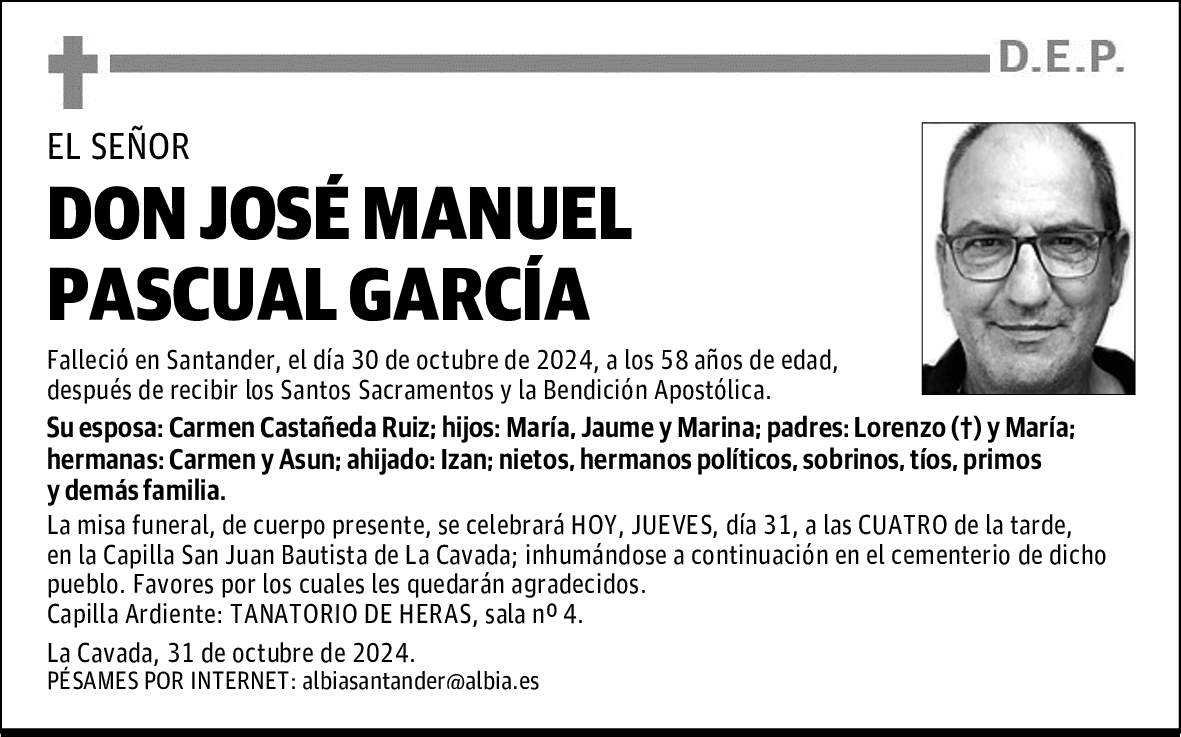 DON JOSÉ MANUEL PASCUAL GARCÍA