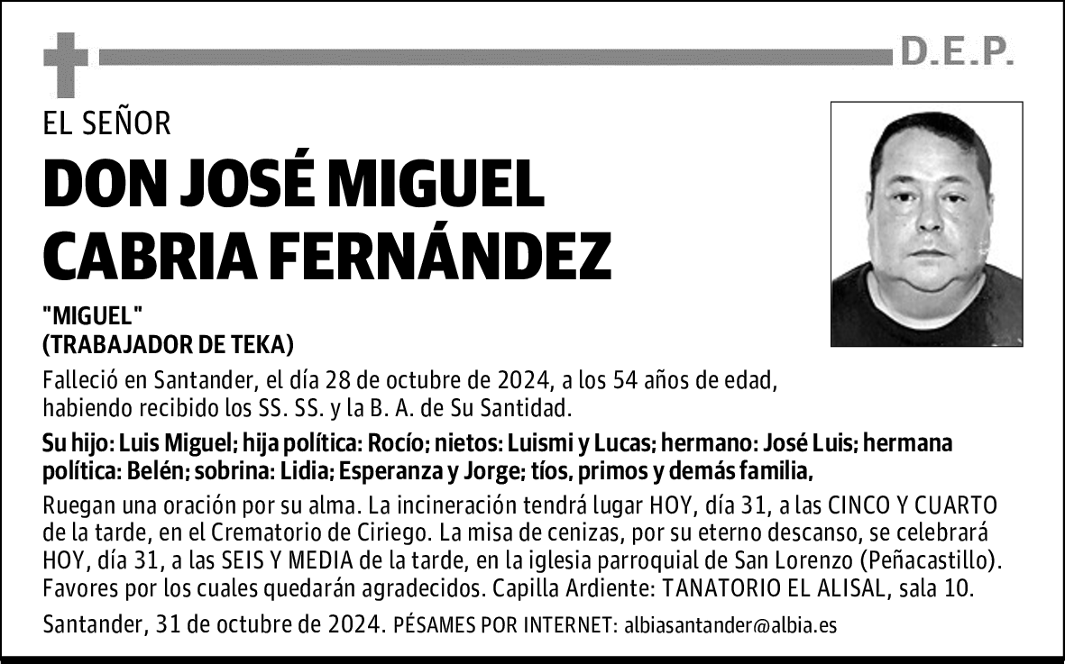 DON JOSÉ MIGUEL CABRIA FERNÁNDEZ