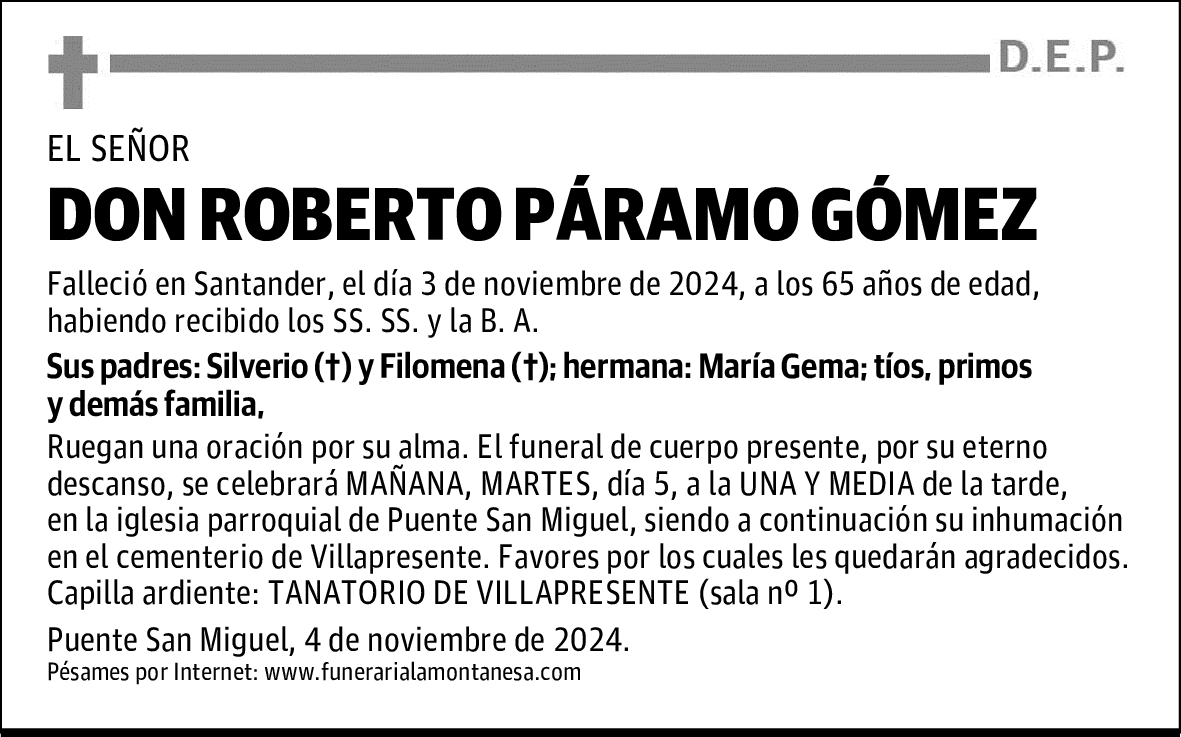 DON ROBERTO PÁRAMO GÓMEZ