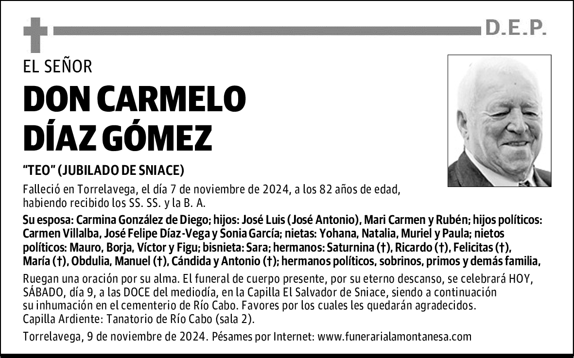 DON CARMELO DÍAZ GÓMEZ