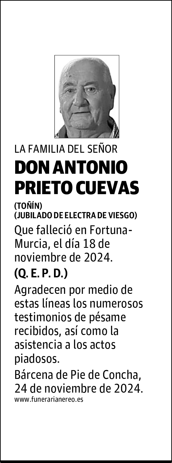 DON ANTONIO PRIETO CUEVAS