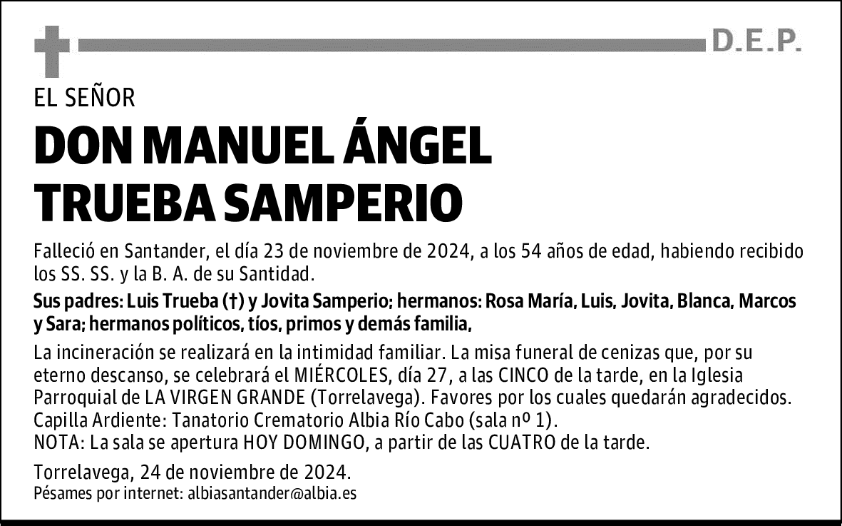 DON MANUEL ÁNGEL TRUEBA SAMPERIO