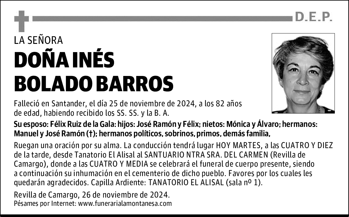 DOÑA INÉS BOLADO BARROS