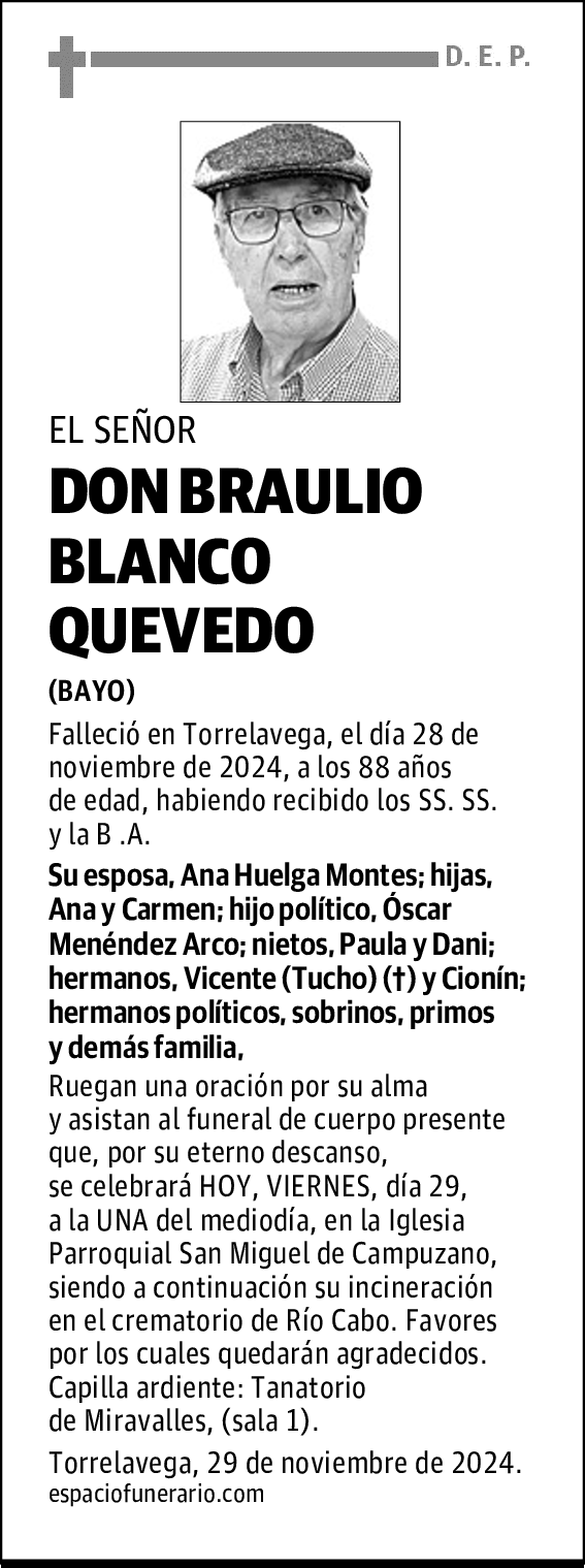 DON BRAULIO BLANCO QUEVEDO