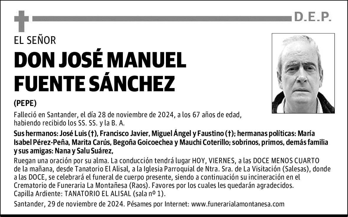 DON JOSÉ MANUEL FUENTE SÁNCHEZ