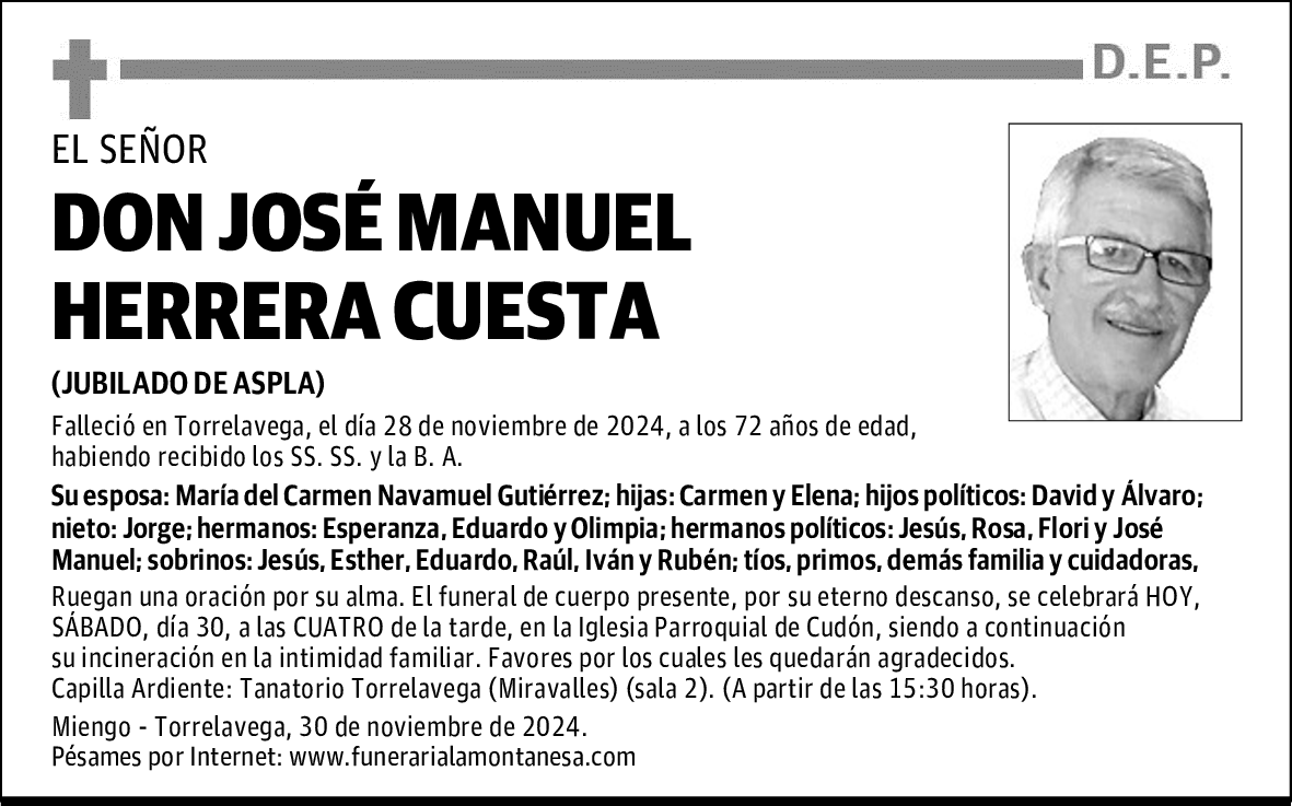 DON JOSÉ MANUEL HERRERA CUESTA