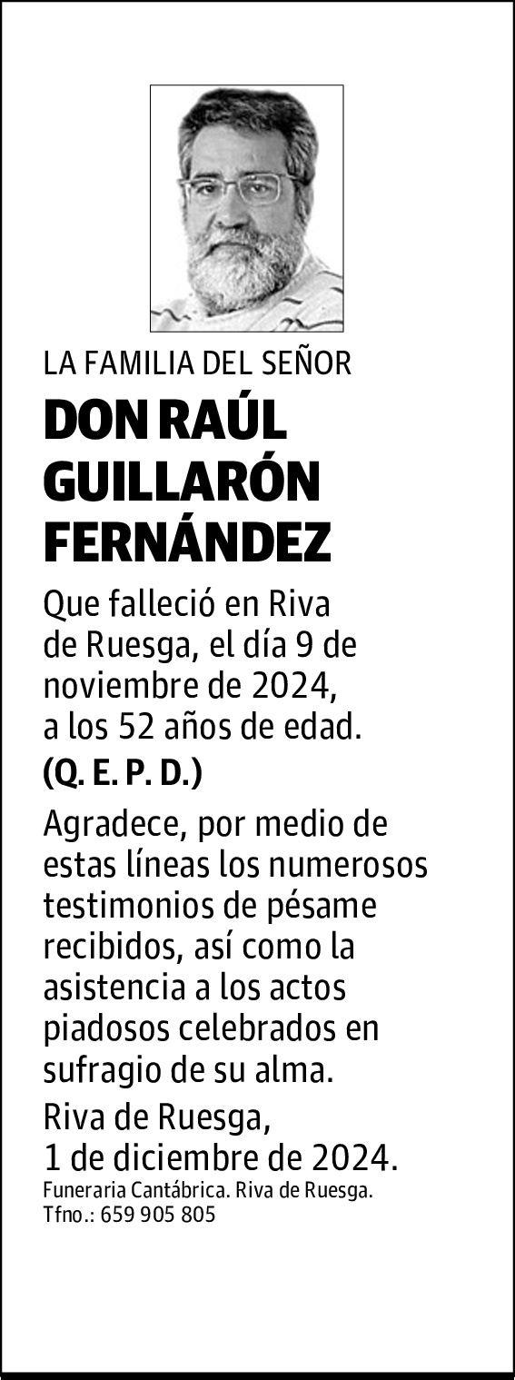 DON RAÚL GUILLARÓN FERNÁNDEZ