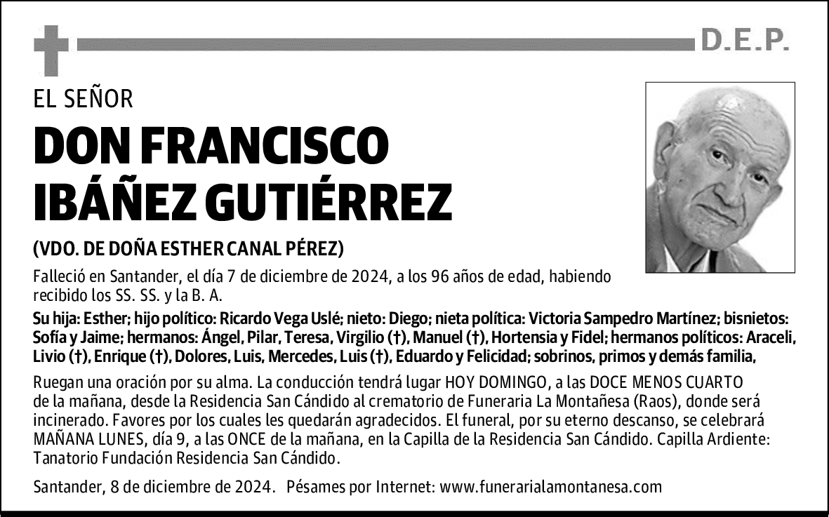 DON FRANCISCO IBÁÑEZ GUTIÉRREZ
