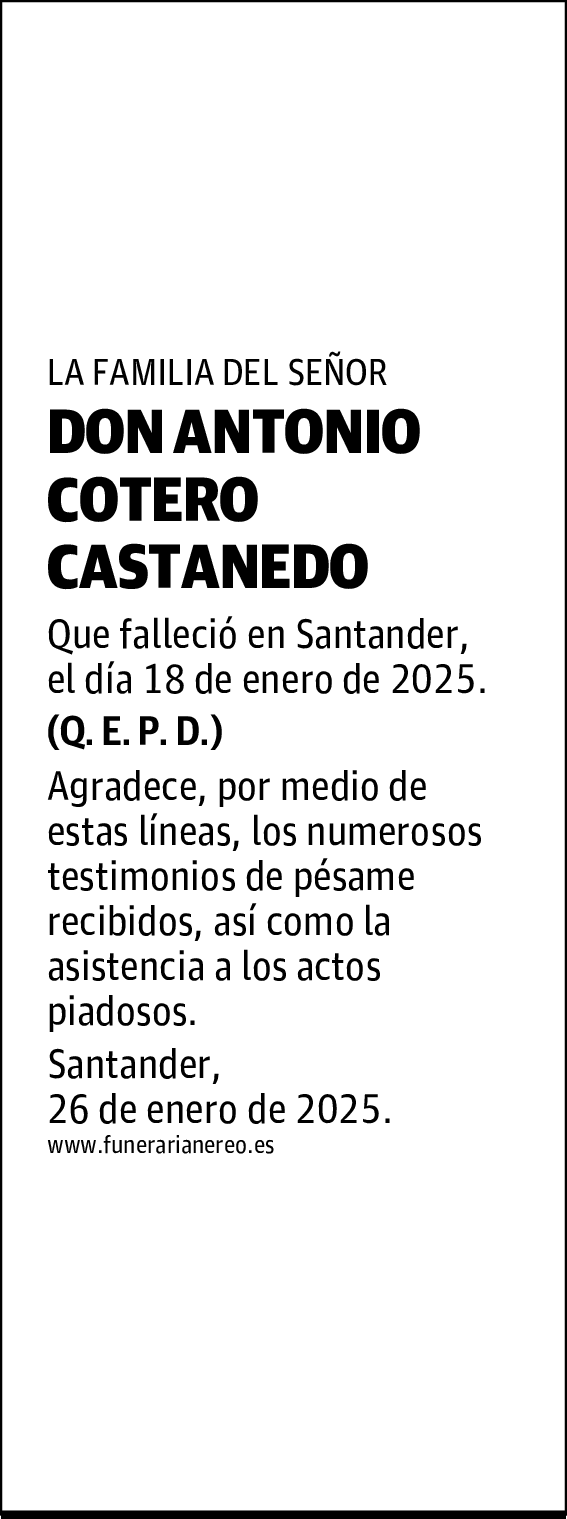 DON ANTONIO COTERO CASTANEDO
