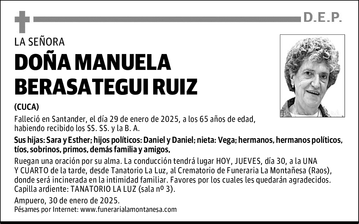 DOÑA MANUELA BERASATEGUI RUIZ