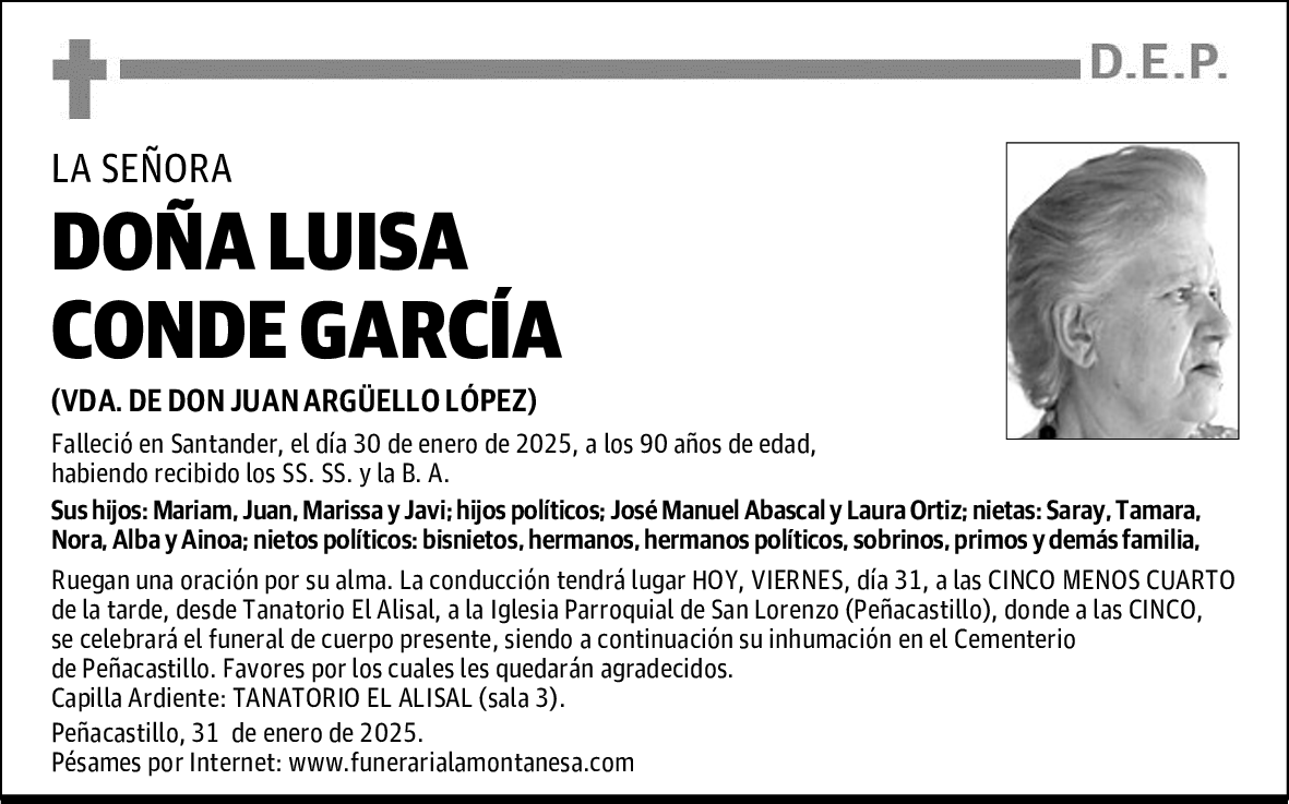DOÑA LUISA CONDE GARCÍA