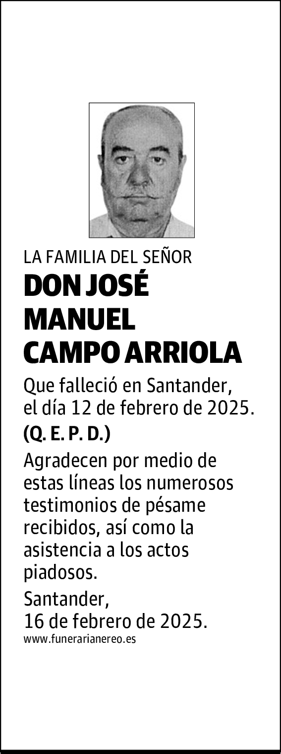 DON JOSÉ MANUEL CAMPO ARRIOLA